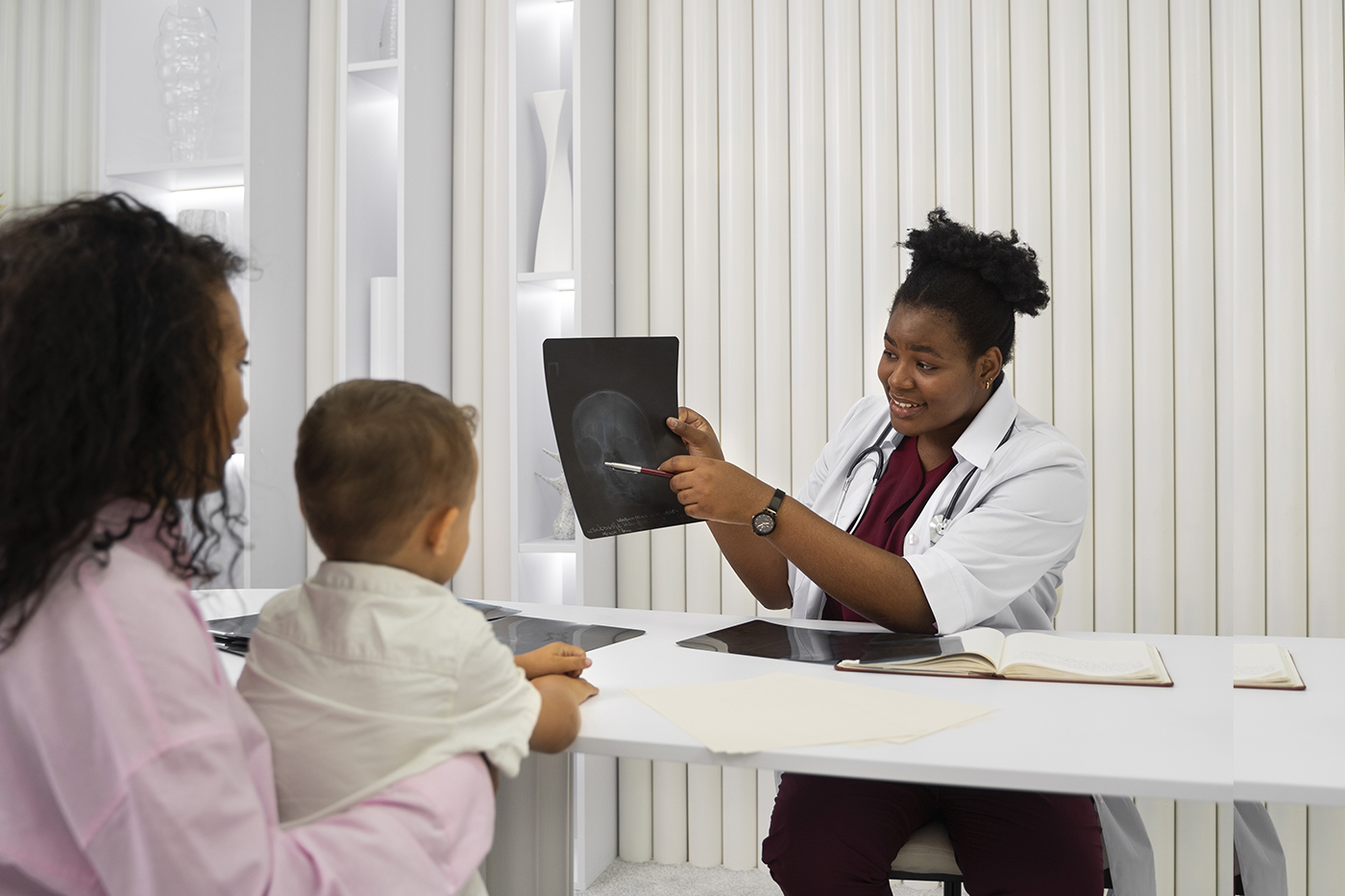 A family receiving compassionate medical care
